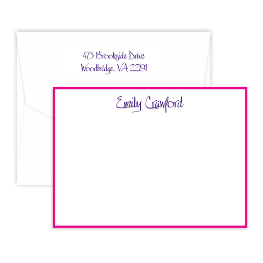 Triple Thick Design Your Own Border Flat Note Cards